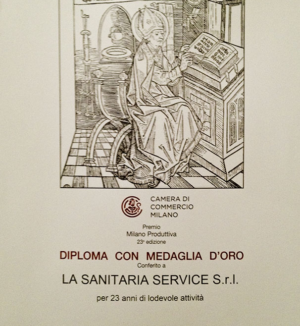 Riconoscimento della Camera di Commercio per Sanitaria Service Srl